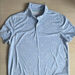 Jos. A. Bank Light Blue Patterned Polo Shirt
